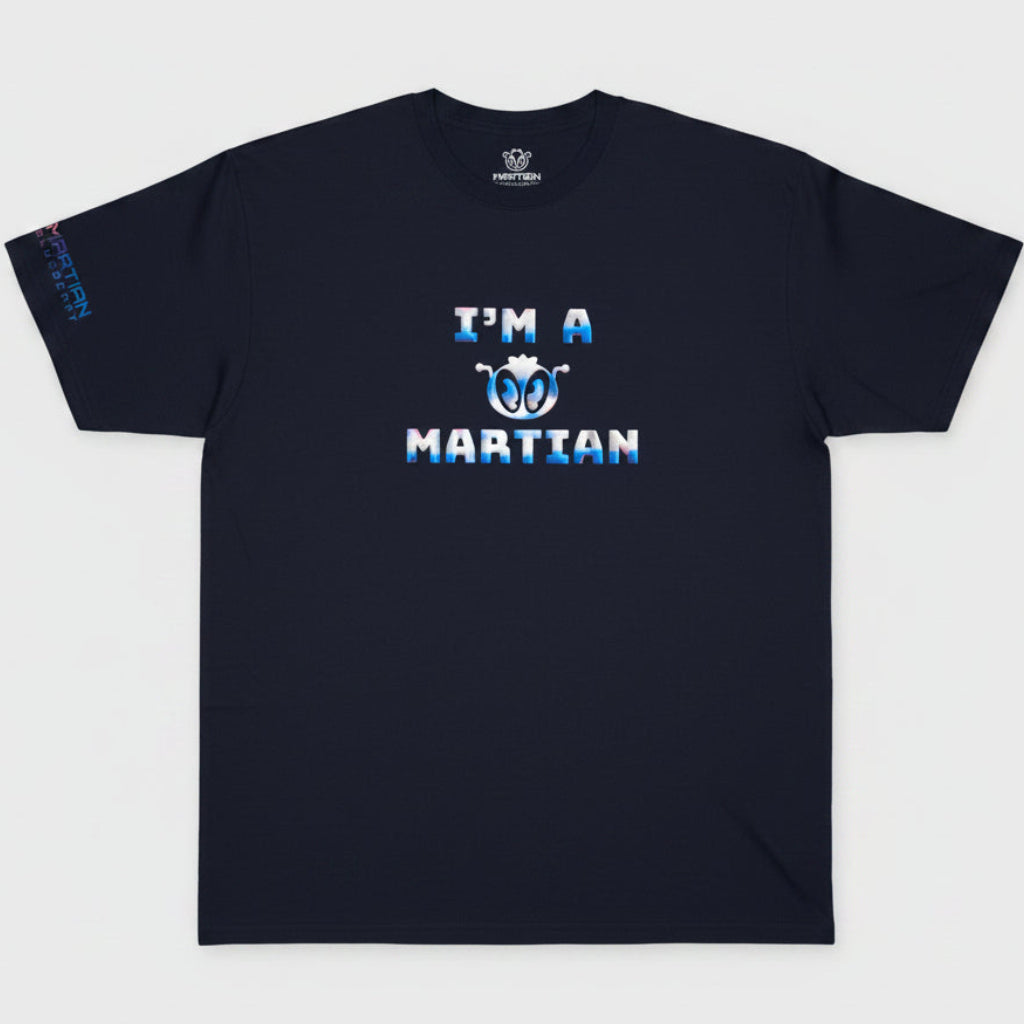 I Am A Martian Short Sleeve T-Shirt (NAVY- MENS)