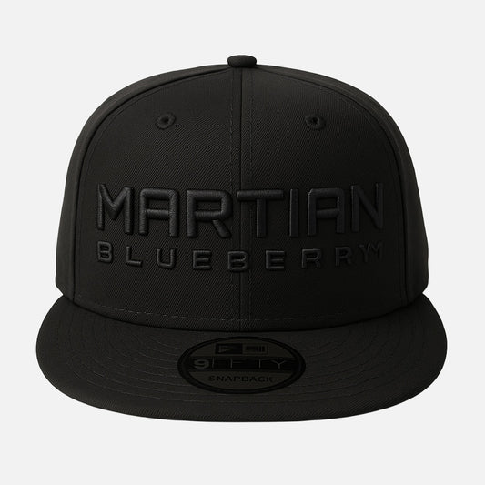 Baseball Cap with Black Martian Blueberry Logo