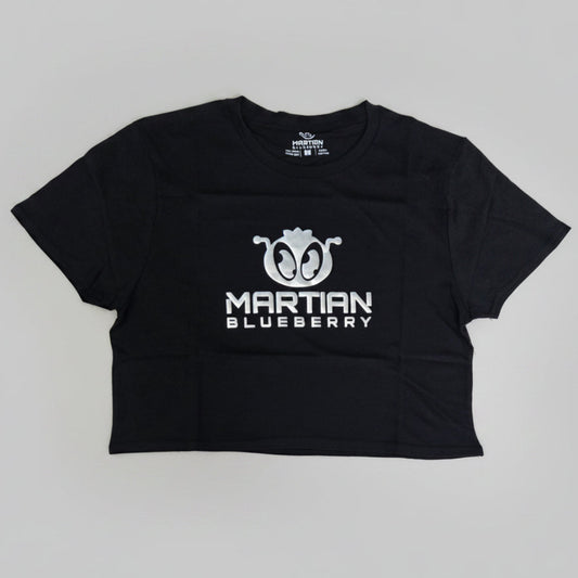 Women's MB metallic puff crop shirt
