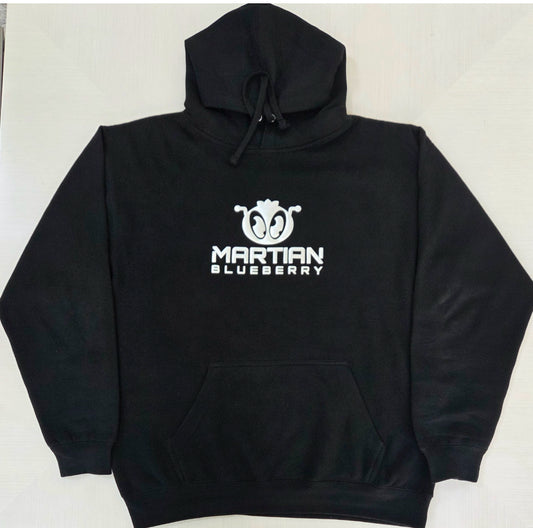 Metallic Silver puff Logo Hoodie