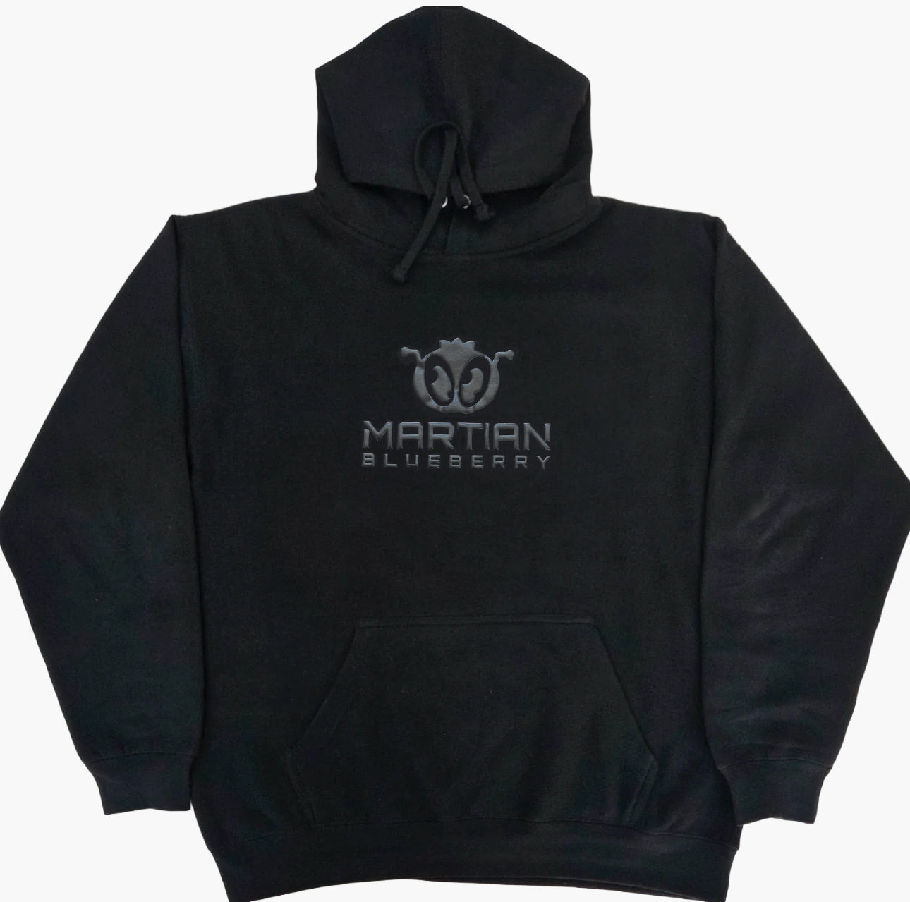 Metallic Silver Puff Logo Hoodie